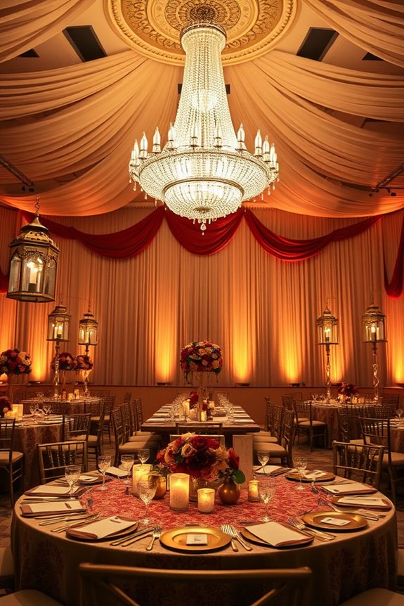 elegant lighting enhances festivities
