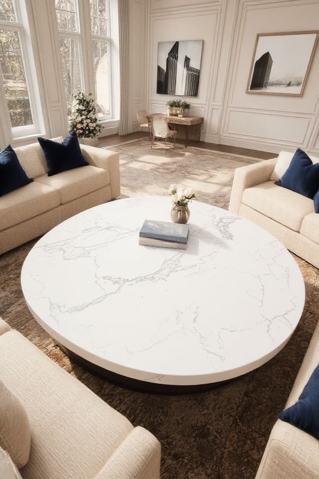 elegant marble coffee tables