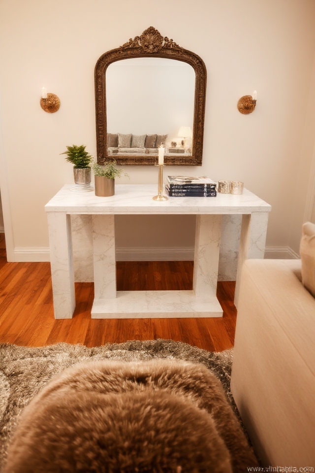 elegant marble console table