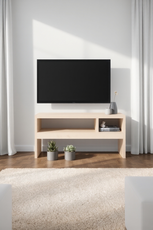 elegant minimalist tv stand