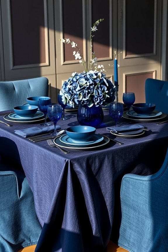 elegant monochromatic dining decor
