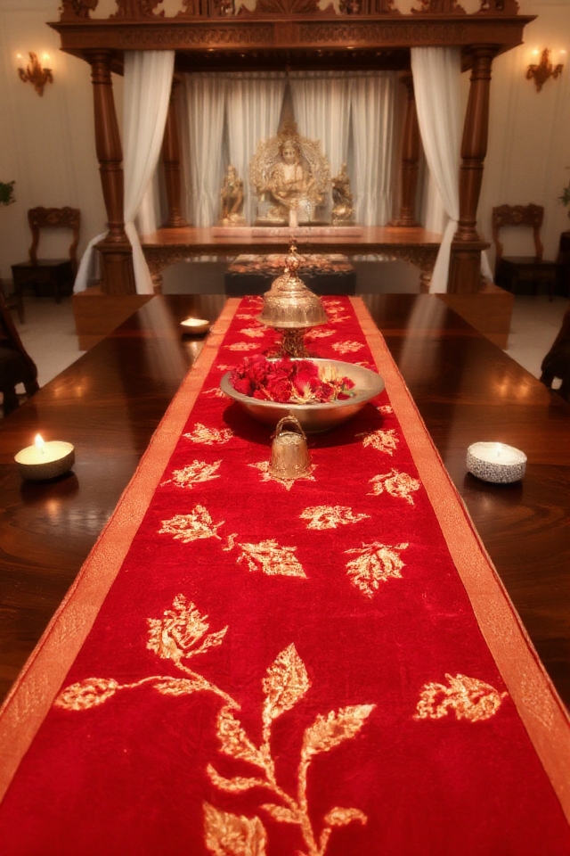 elegant pooja table runners