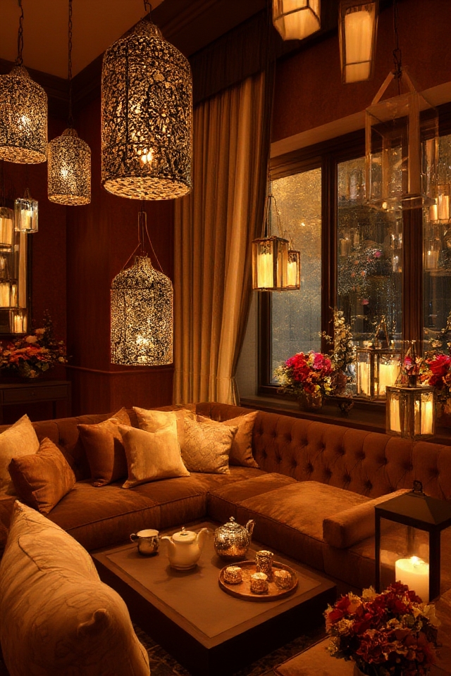 elegant ramadan lantern home decor
