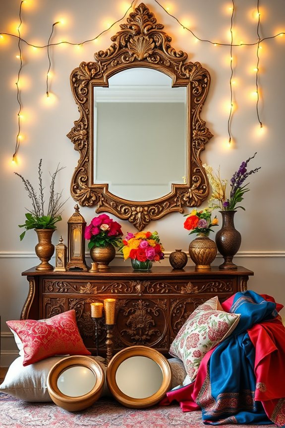 elegant reflective decor accents