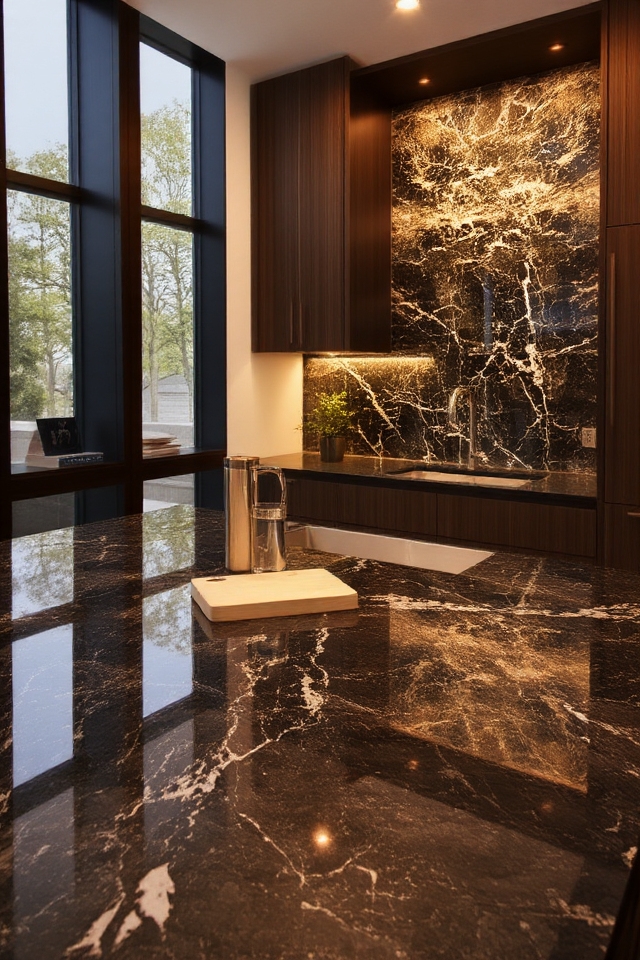 elegant stone kitchen surfaces
