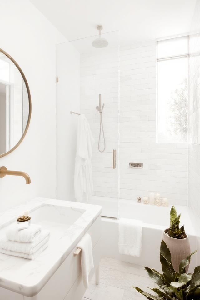 elegant tranquil bathroom oasis