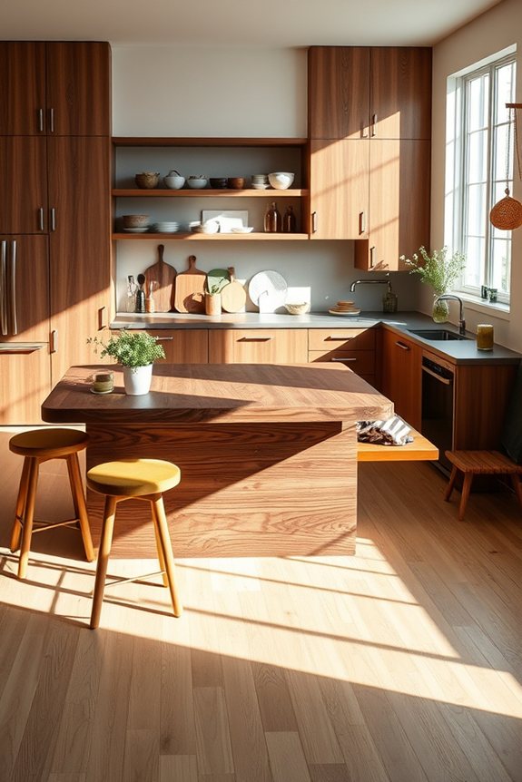 elegant wooden kitchen elements