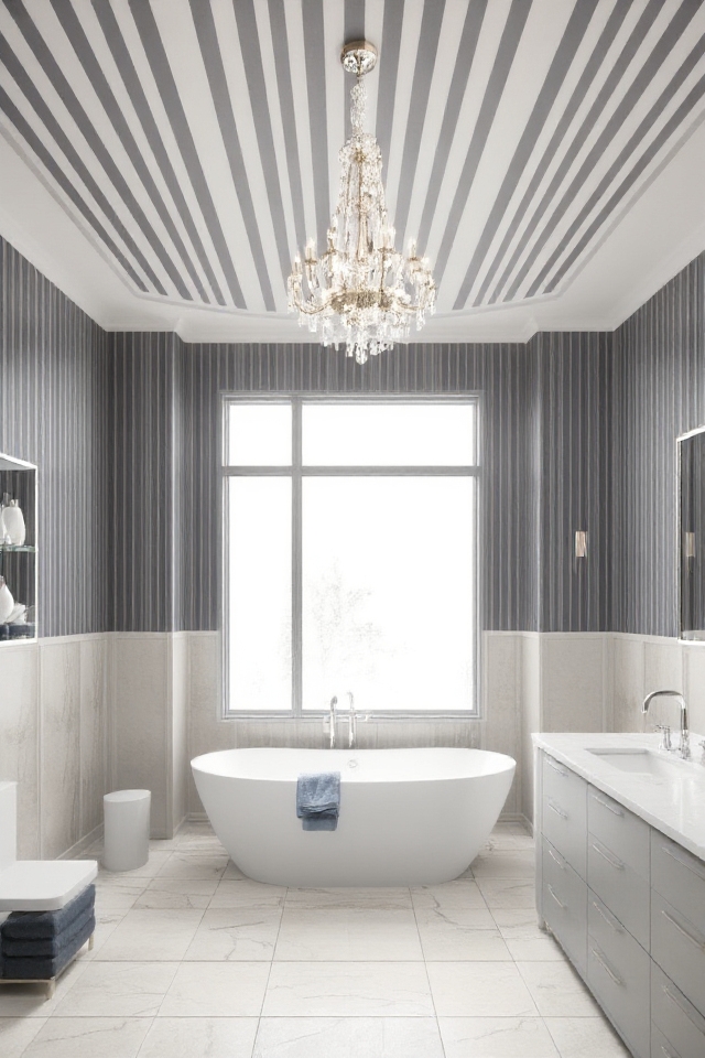 elevate bathroom ceilings visually