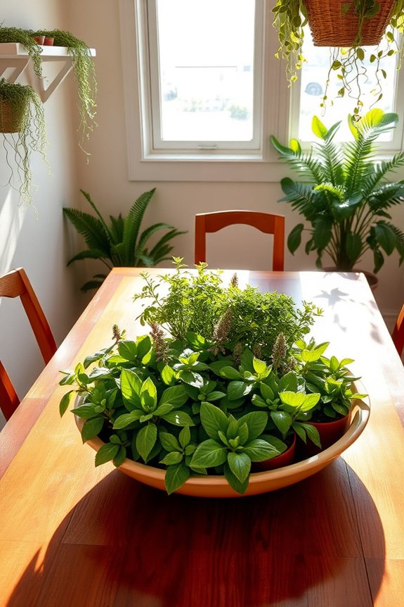 elevate dining with greenery