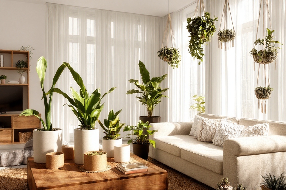 elevate living room greenery