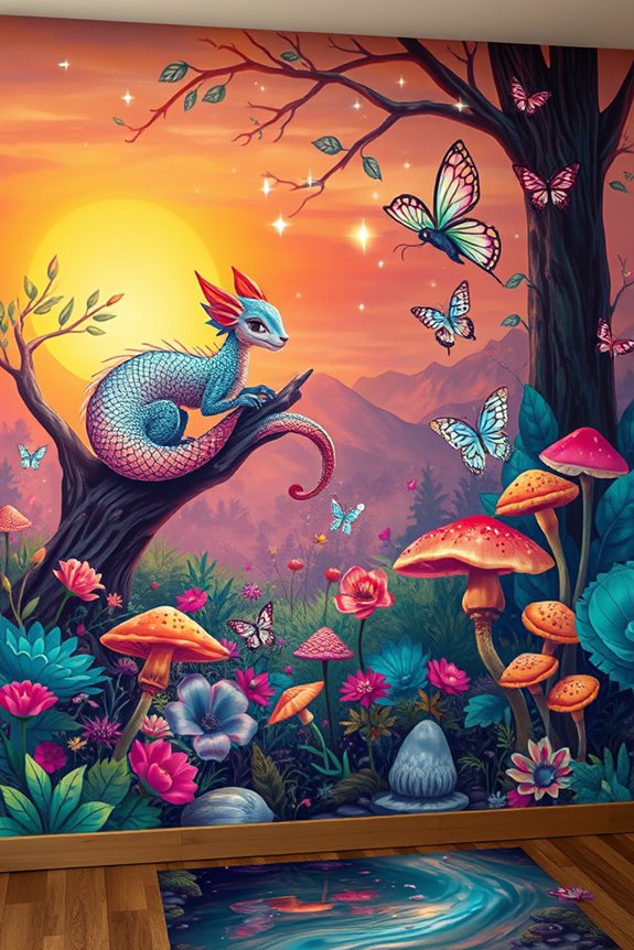 enchanted fantasy wall murals