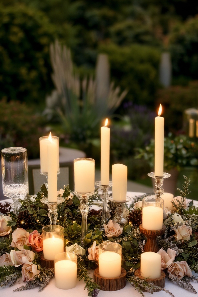 enchanting candlelit ceremony ambiance