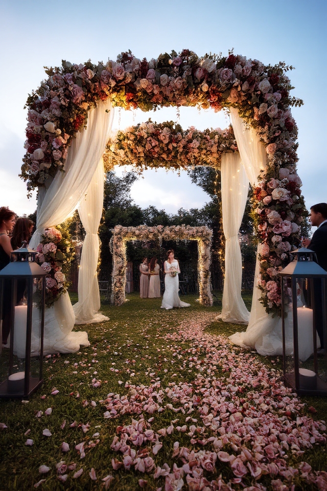 enchanting floral archway entrance