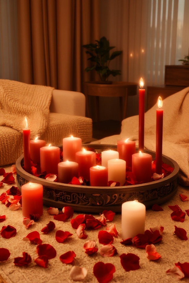 enchanting romantic candle arrangements