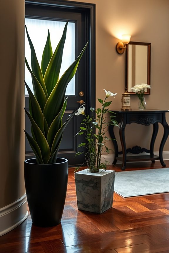 enhance entrance with greenery