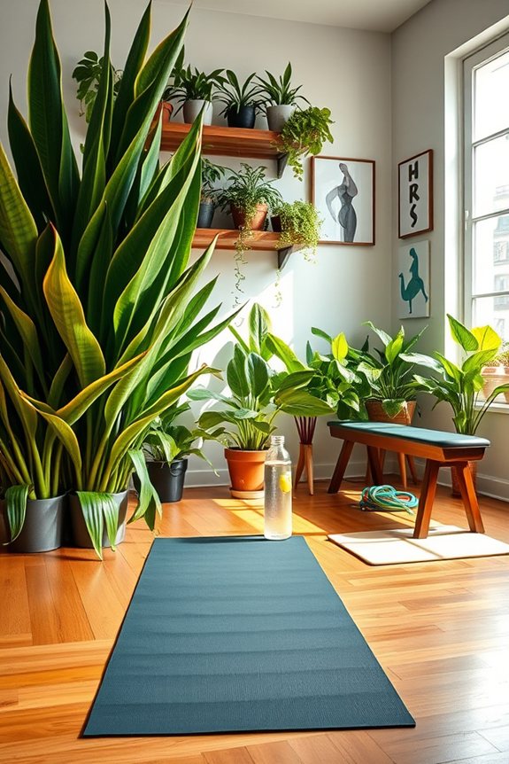 enhance gym with plants