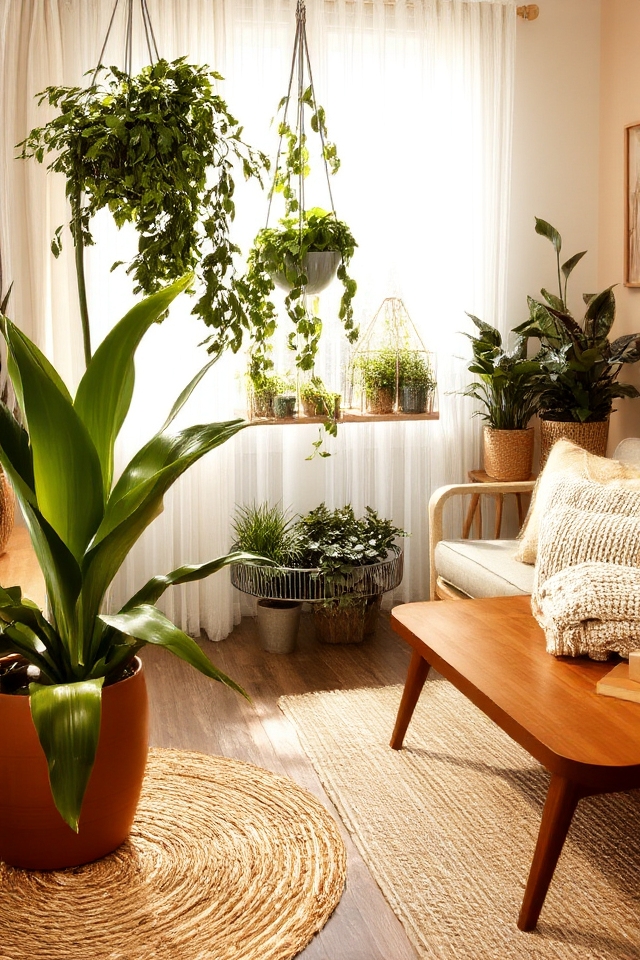 enhance living room greenery