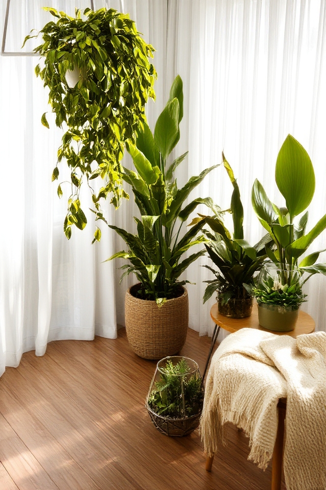 enhance space with indoor plants