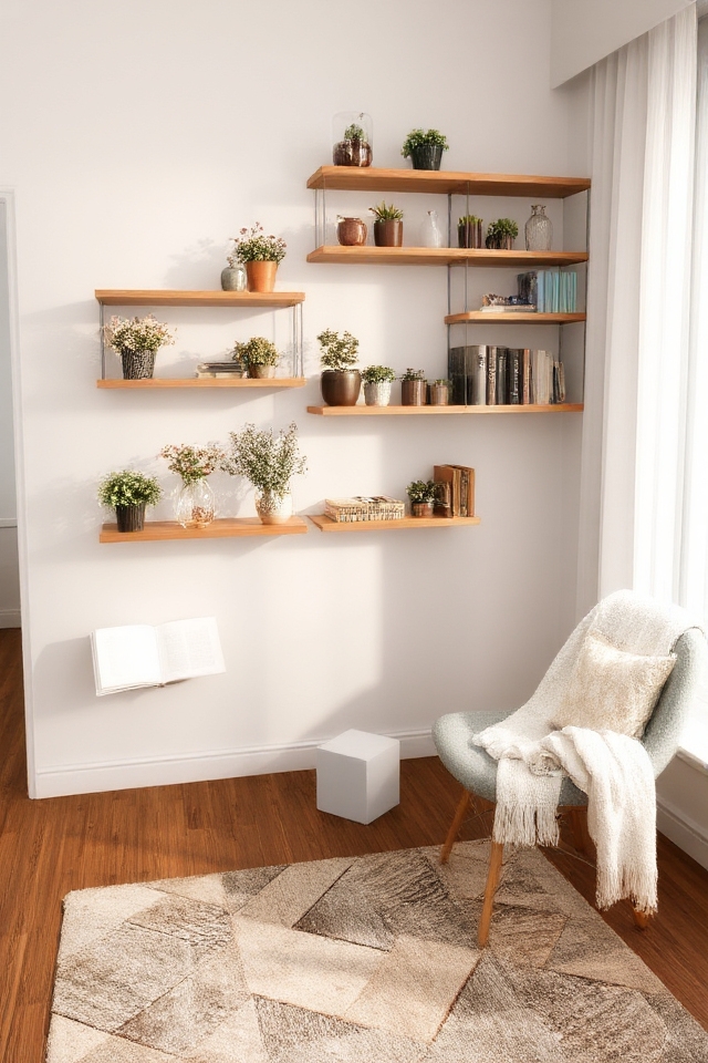 enhance space with shelves