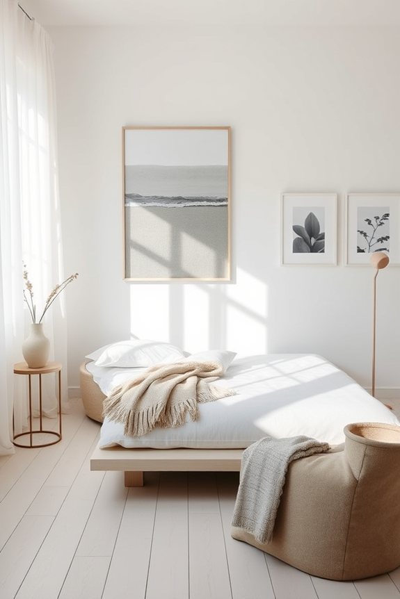 enhance with minimalist artwork