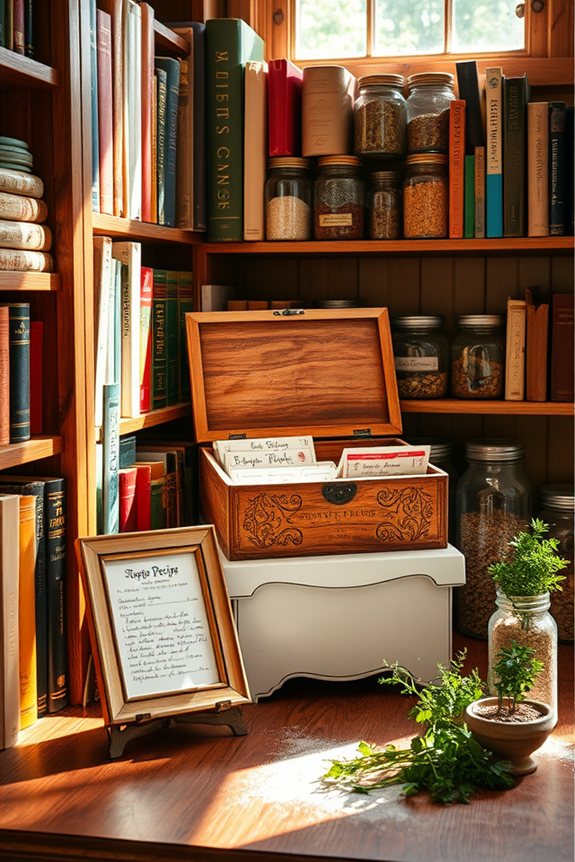 family recipes as decor