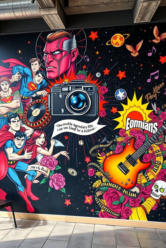 fandom inspired artistic wall murals