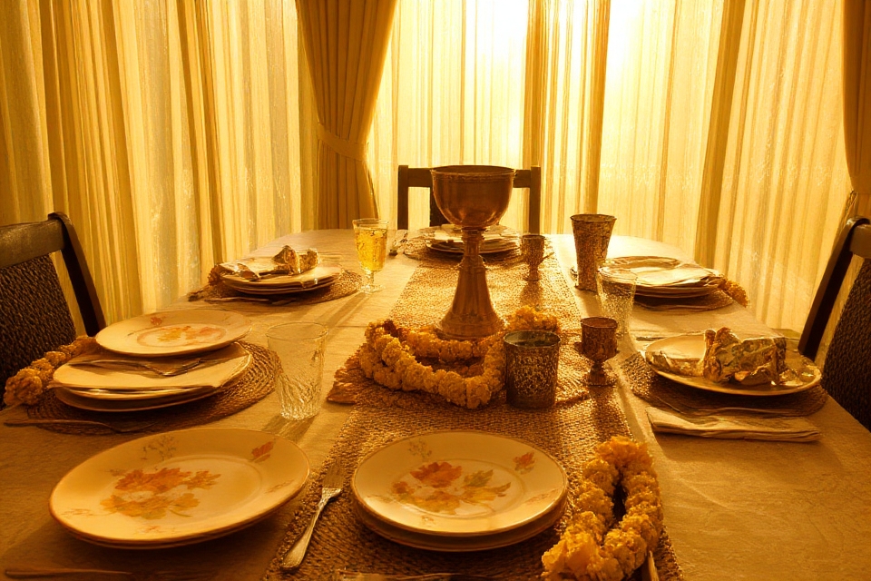 festive ethnic tableware selection