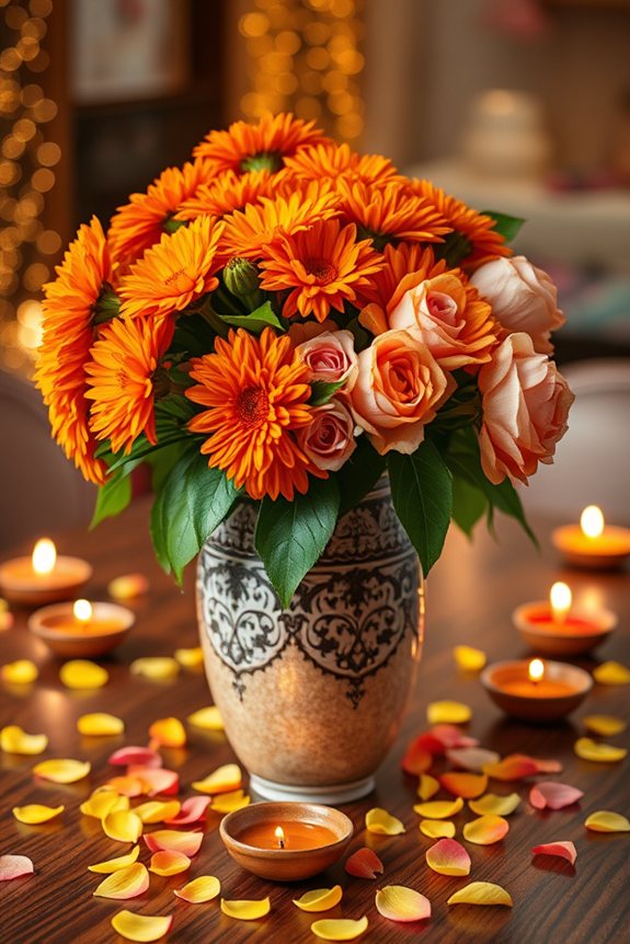 festive floral home decor