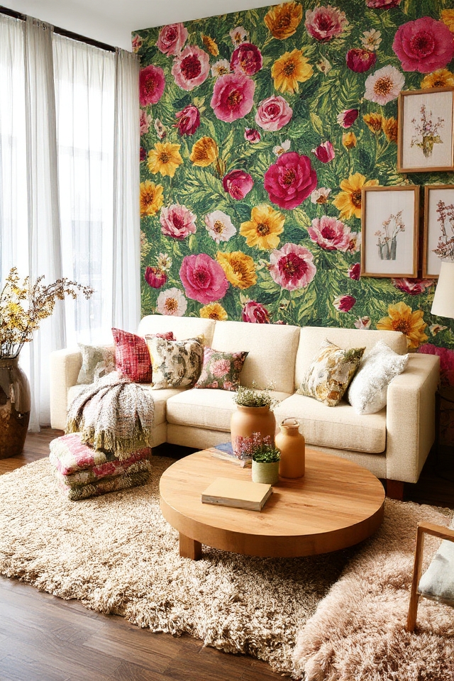 floral prints enhance home decor