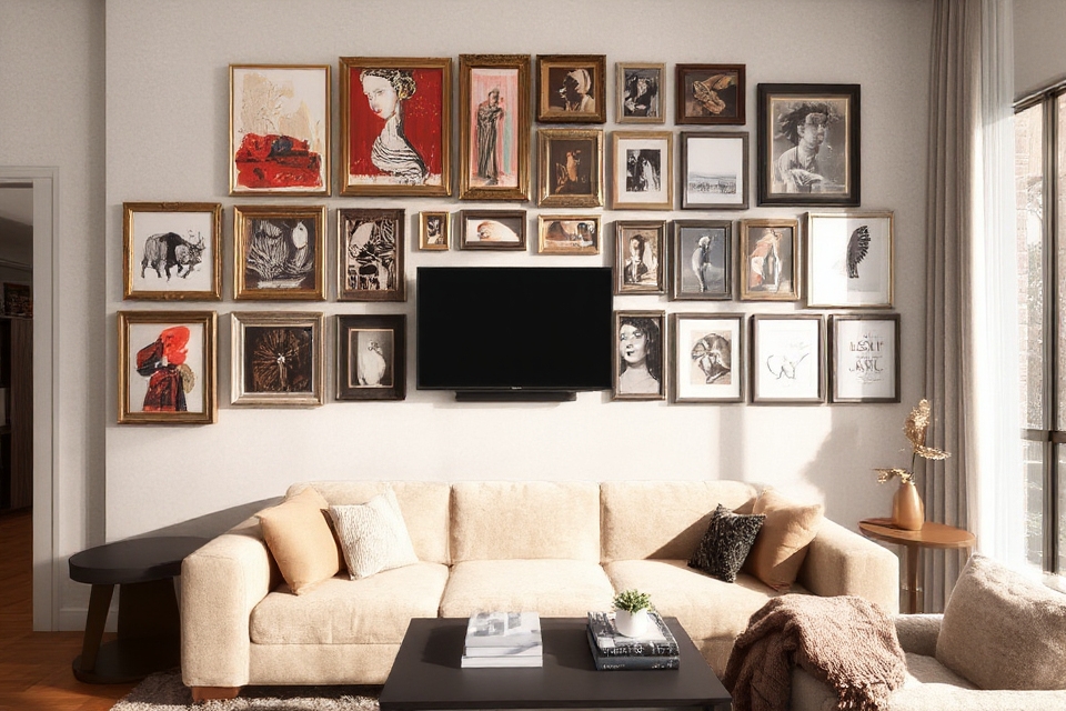 framed art gallery wall