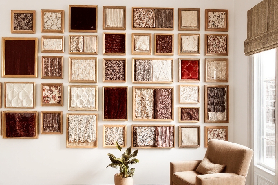 framed fabric wall decor