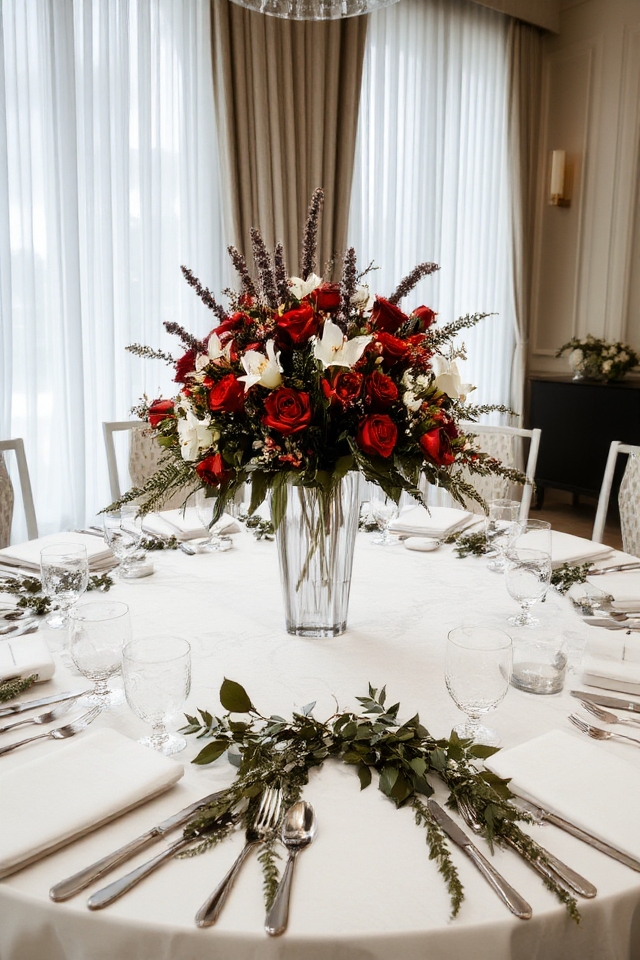 fresh flowers enhance dining