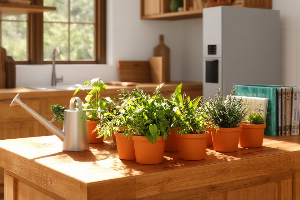 fresh herbs at home