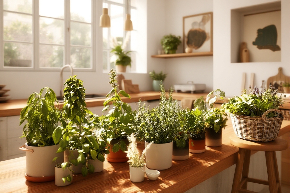 fresh herbs enhance kitchens
