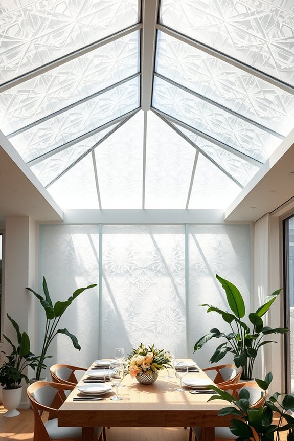 frosted glass aesthetic privacy