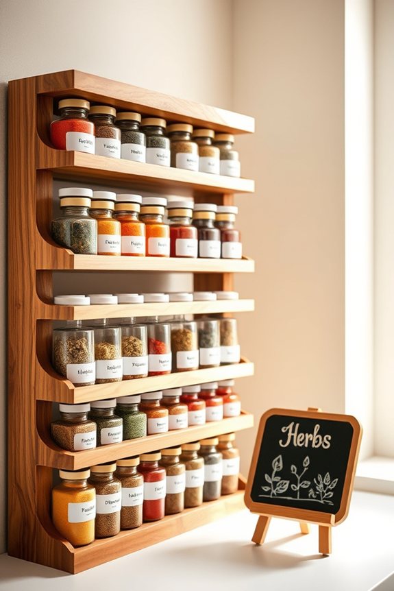 functional and stylish spice rack