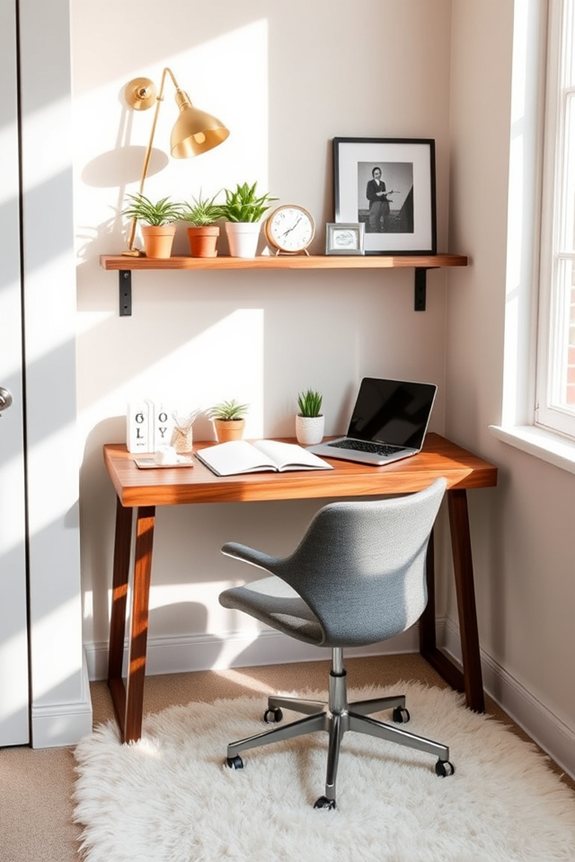 functional corner workspace design