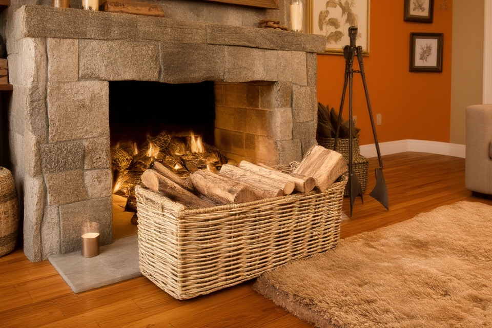 functional fireplace decor solution