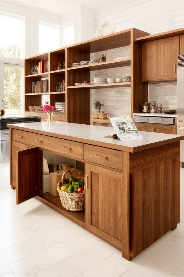 functional kitchen island storage