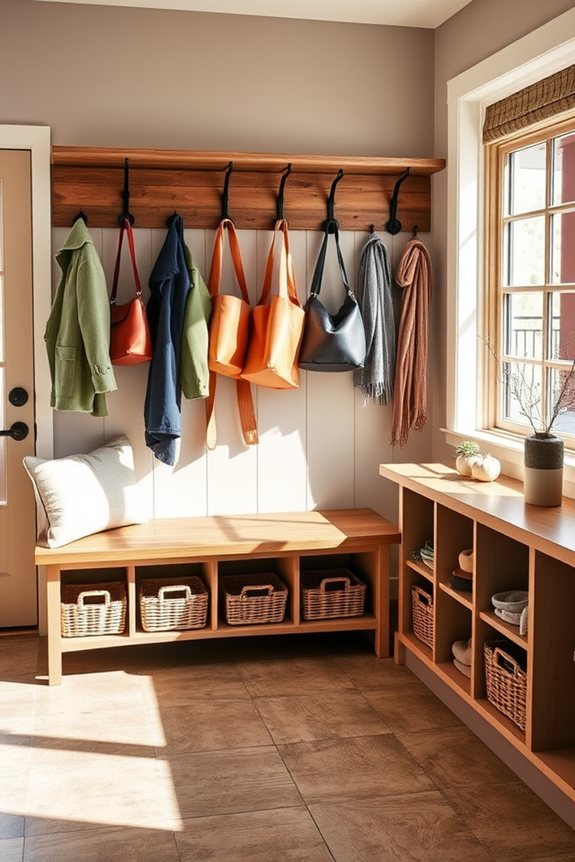 functional mudroom drop zone