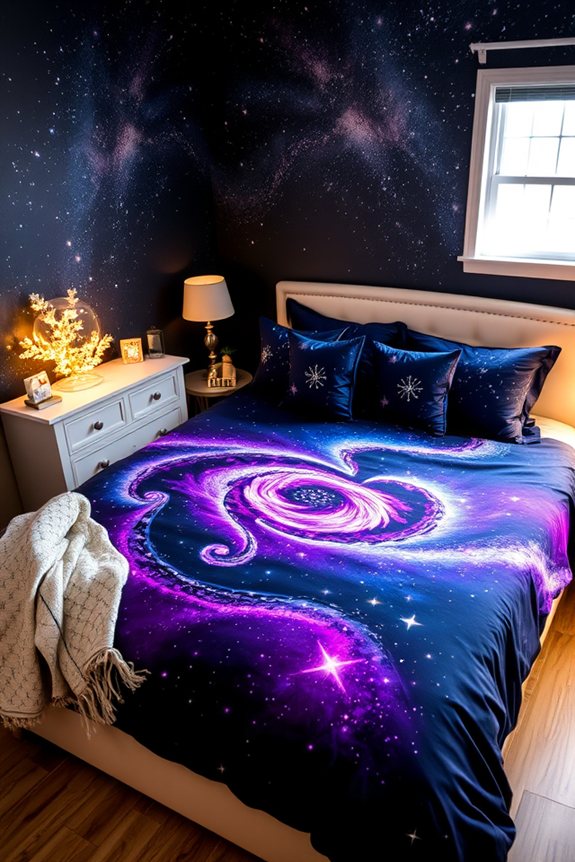 galaxy themed bedroom decor
