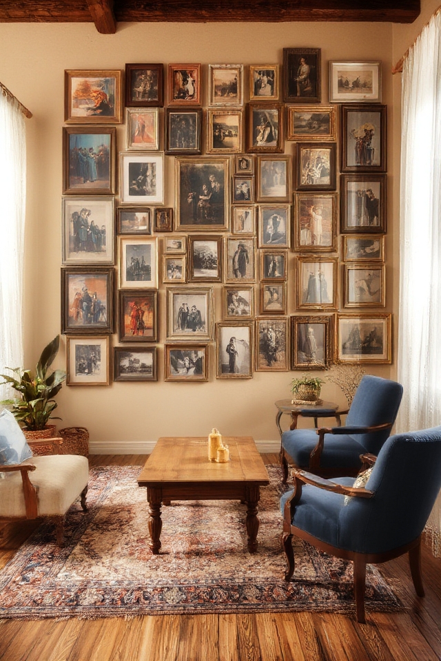 gallery wall art arrangement