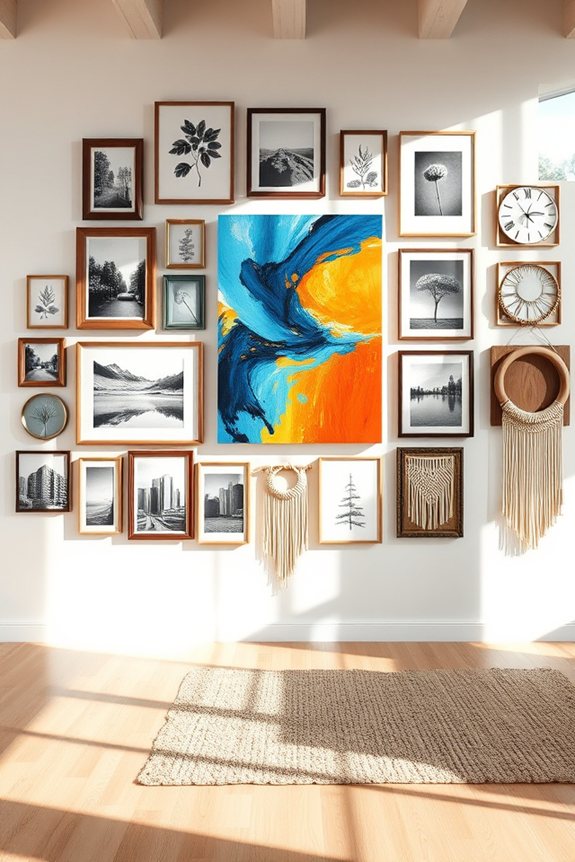 gallery wall shape diversity