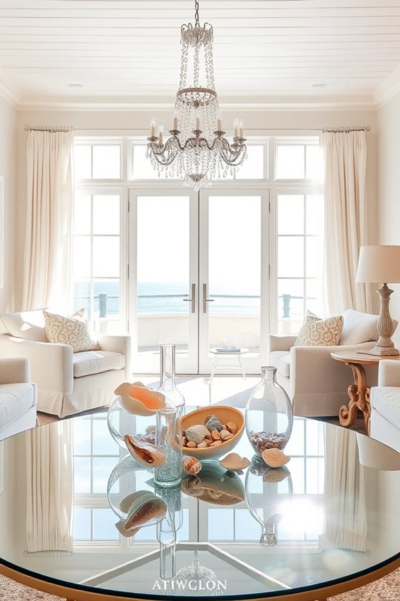 glass and crystal decor