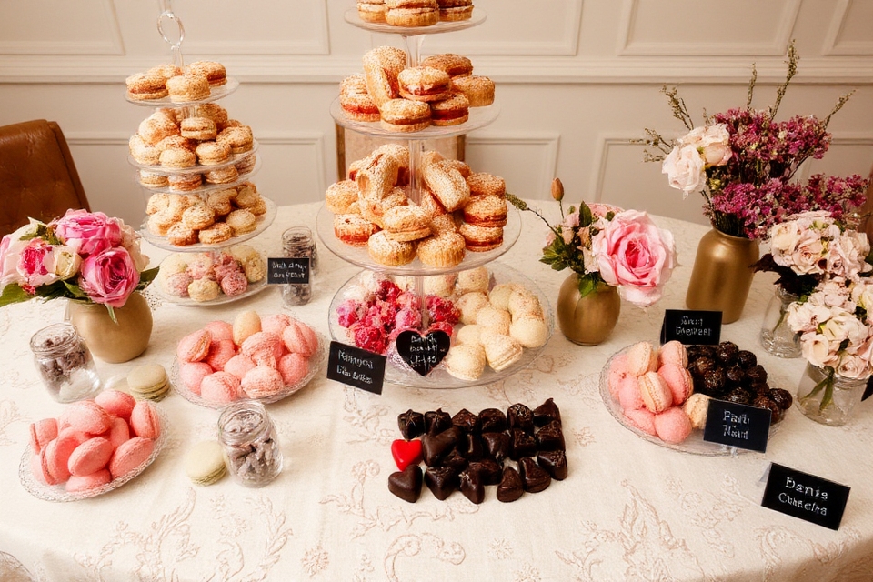 gourmet dessert bar display