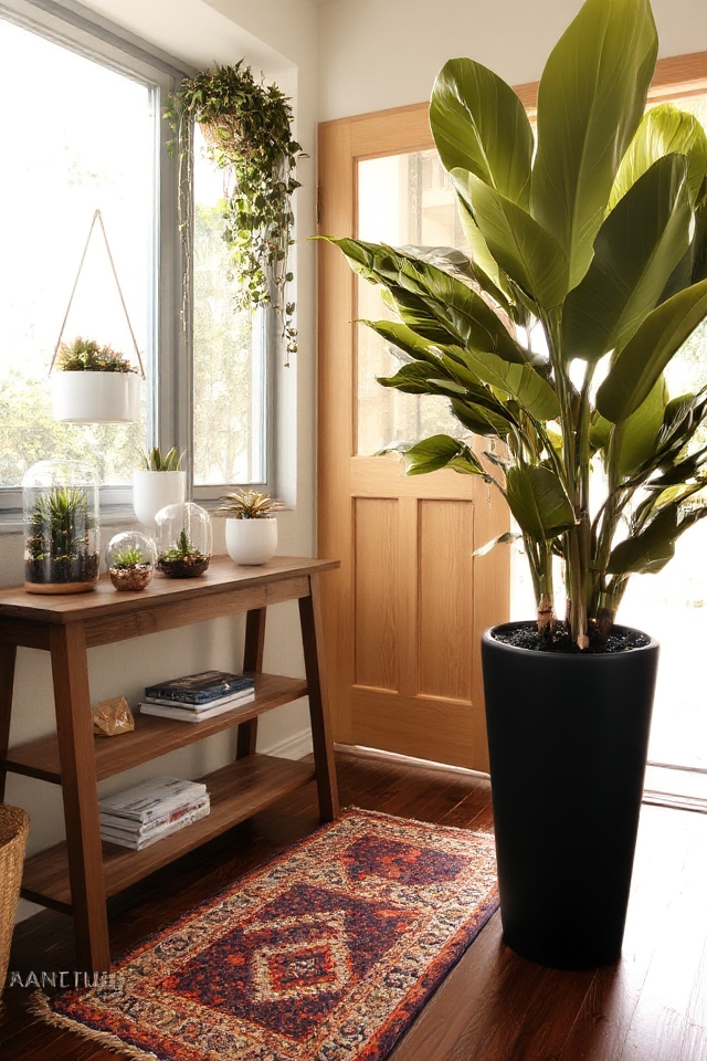 greenery enhances entryway aesthetics