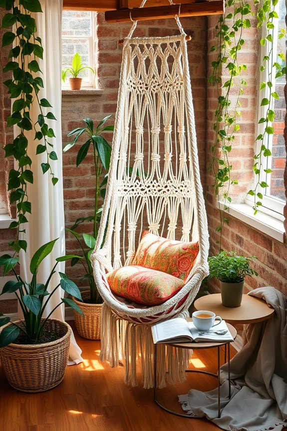 handcrafted bohemian hanging chair