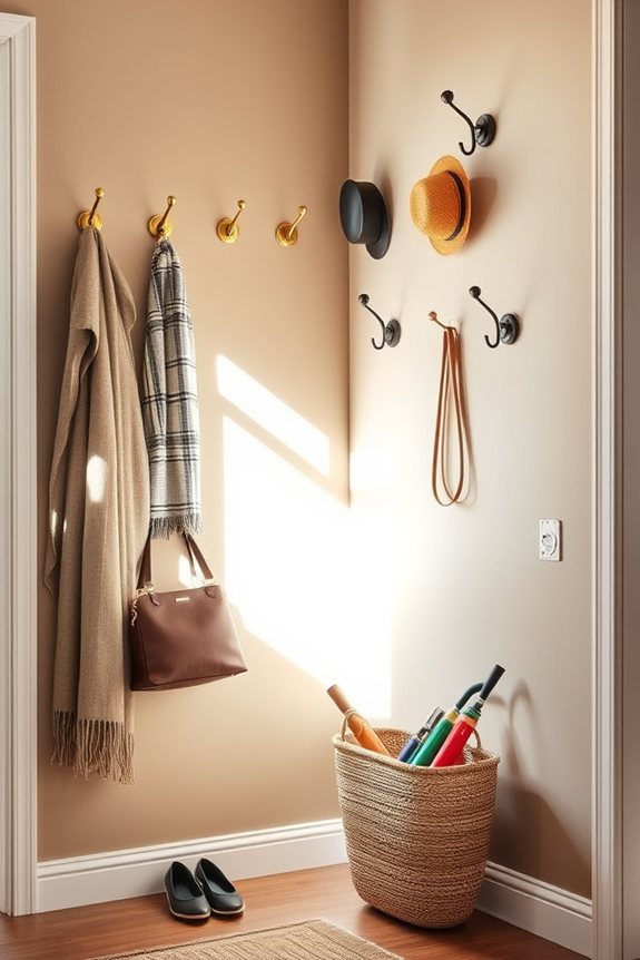 hooks for organized entryway