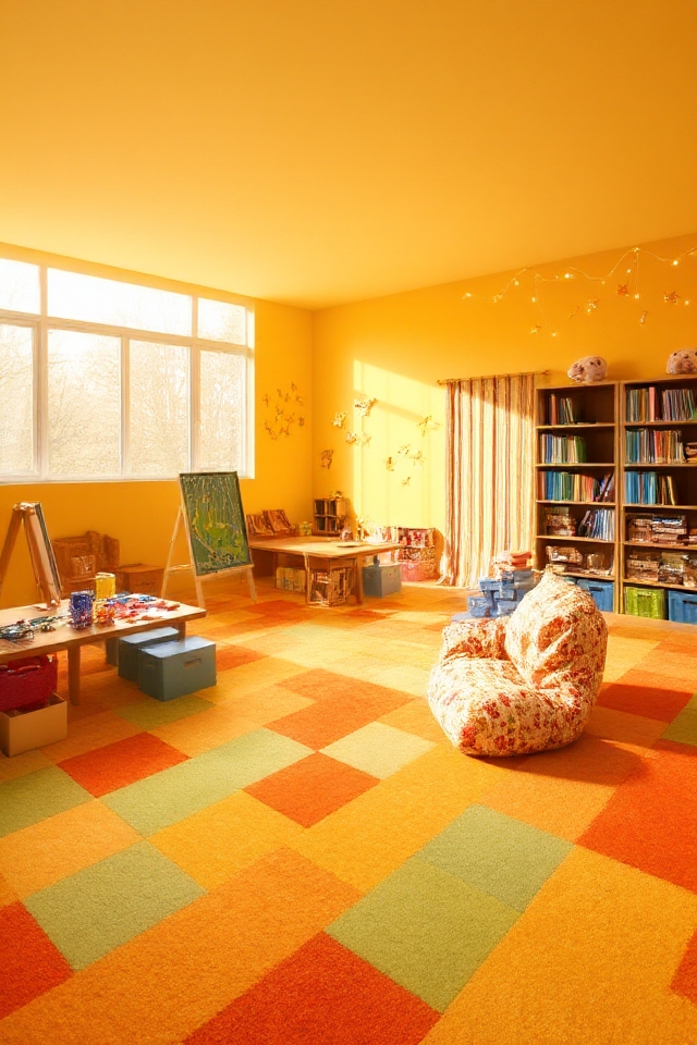 imaginative basement playroom design