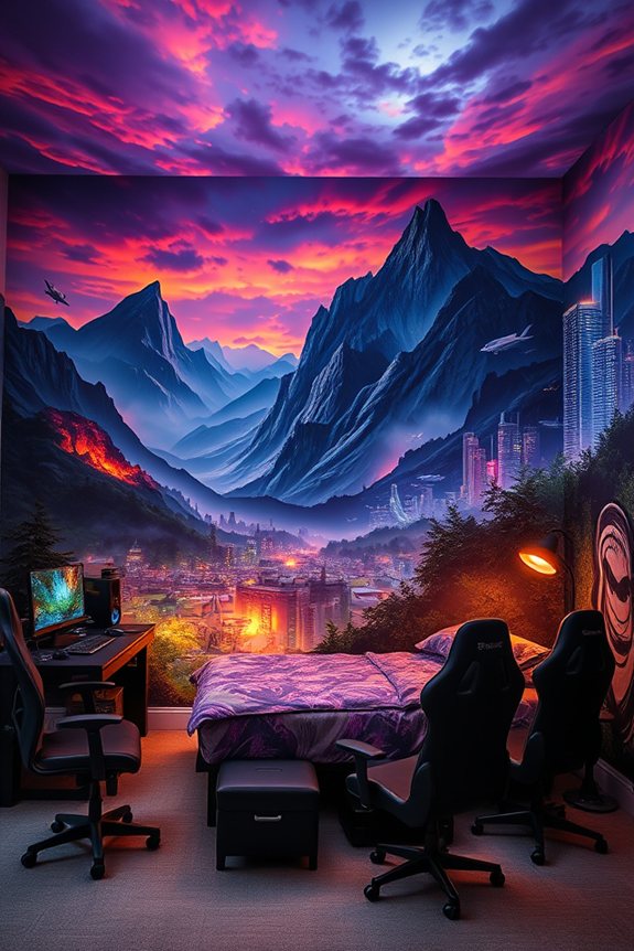 immersive gaming room murals